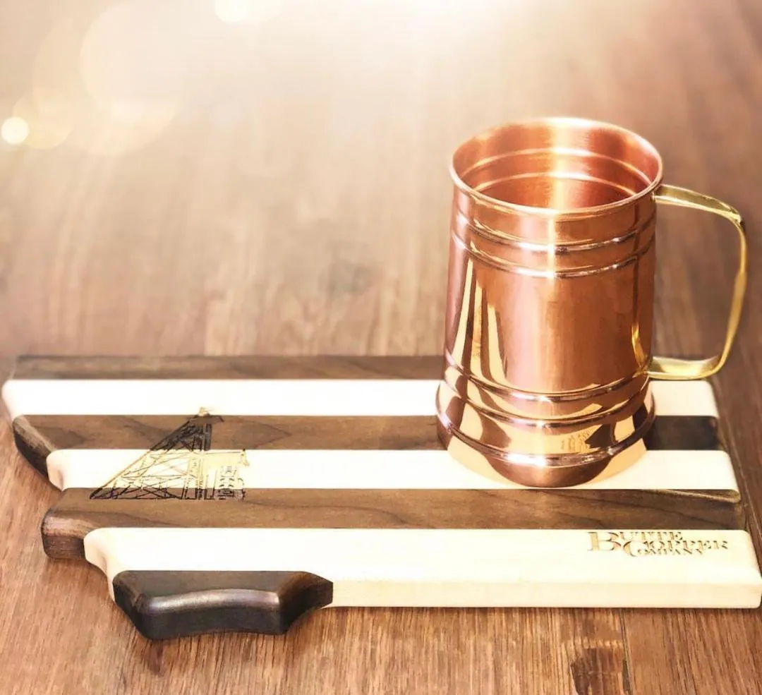 Butte Copper Company - Montana Cutting Board: Beer Stein Copper Mug