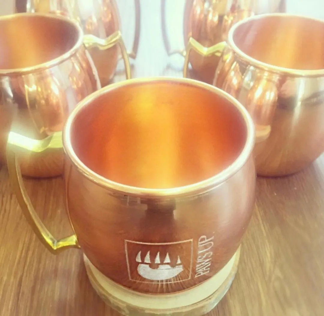 Copper Mugs: PawsUP  Logo