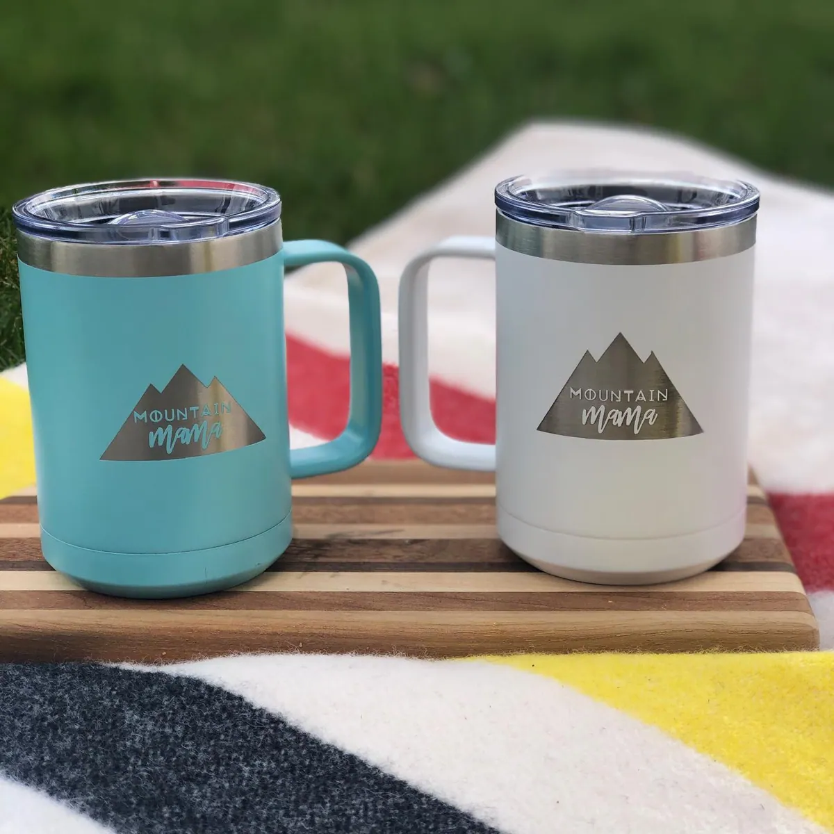 15oz Mint & White - Mountain Mama