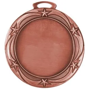 2 3/4" Antique Bronze Star 2" Insert Holder Medal