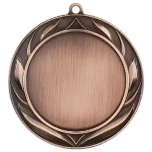 2 3/4" Antique Bronze Wreath 2" Insert Holder Medal