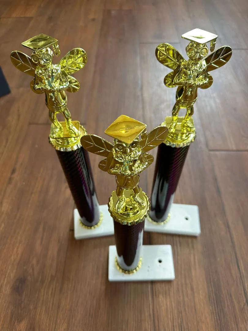 Spelling Bee: Black Single Post Trophies
1st - 3rd Place